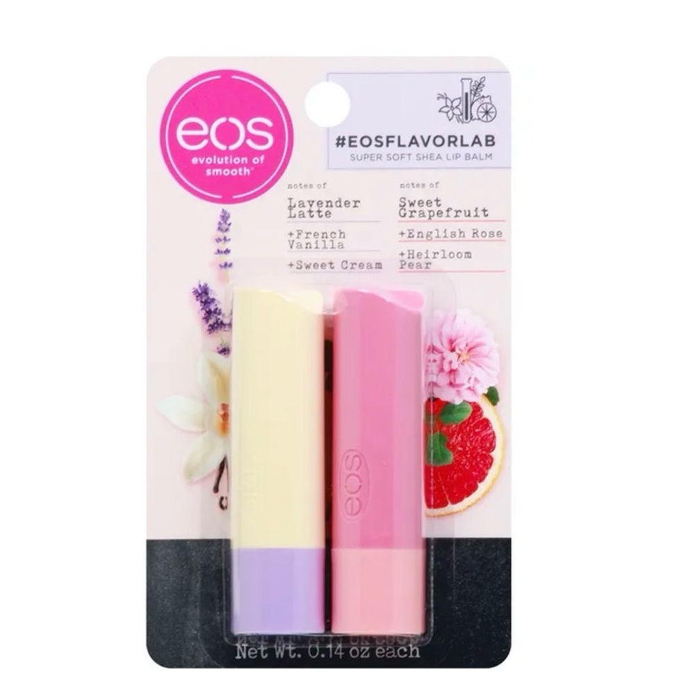 New eos Lip Balm | Lavender Latte | Sweet Grapefruit